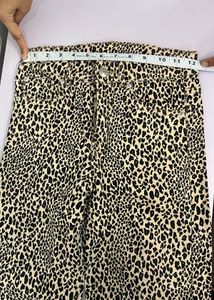 H&amp;M Leopard Print Straight Leg Jeans