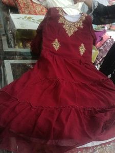 Elegant Maroon Ethnic Gown