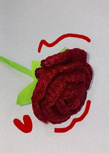 Hand Crochet Rose Flower
