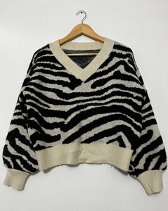 Zebra Print Sweater