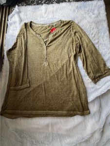 Olive Green Henley T-Shirt