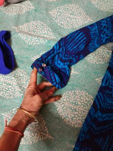 Blue Printed Kurta Set