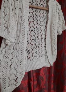 White Knitted Shrug