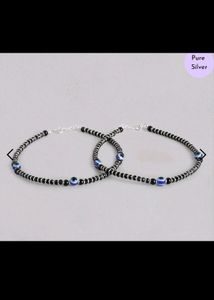 925 Pure Silver Evil Eye Anklet