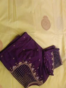 Excellent Aari Work Blouse With Saree