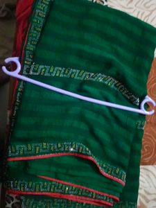 Green Embellished Saree