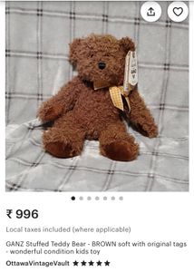Vintage Ganz Brown Teddy Bear