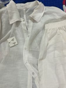 White Linen Set
