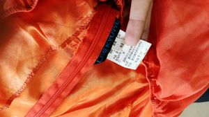 UNUSED Orange beaded Party-wear Top