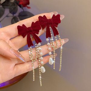 Velvet korean Bowtie Earrings🎀