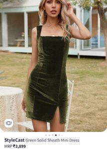 Olive Green Mini Dress