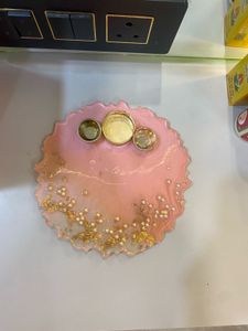 Pink Resin Coaster