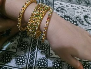 Set of beaded bangles