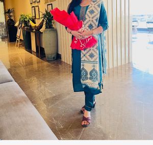 Elegant Teal Kurta Set