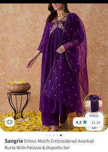 Purple Embroidered Salwar Kameez