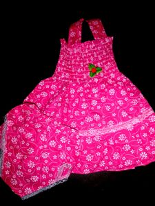 Pink Floral Dress with Bloomers