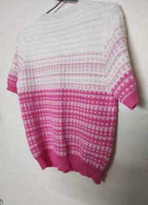 Pink Ombre Knit Top