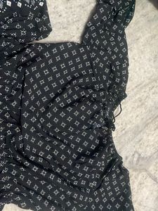 Black &amp; White Patterned Dress