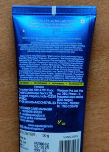 Aqualogica Tone Up Sunscreen