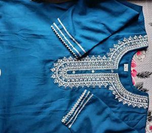 Sea green Kurti Set For Women
