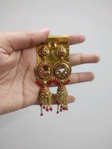 Golden Red Earrings (Sale!)