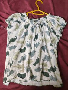 Cute Dinosaur Print Top