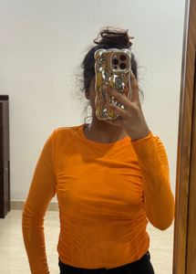 Orange Long Sleeve Top
