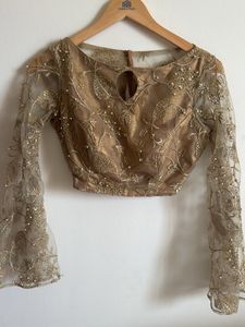 Bell Shaped Gold Sequenced Blouse