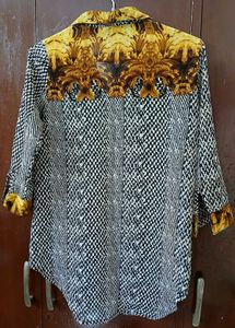 Grey Golden Shirt Top