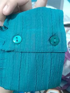 Teal Green Co-Ord Set With High Waist Trousers