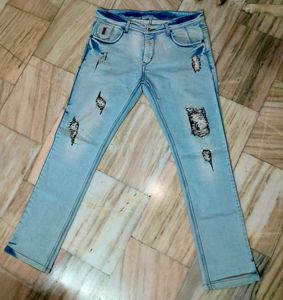 Men Funky Damage Denim Jeans