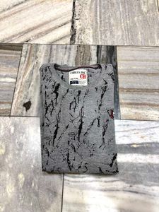 Stylish Grey Patterned Sweatshirt