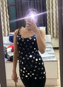 Polka Dot Top with Owl Neck