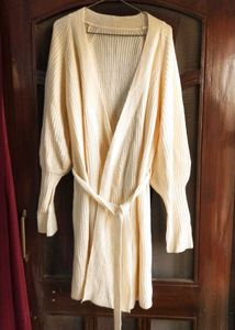 URBANIC Cream Knit Cardigan