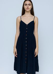 “navy Button-Down Dress”