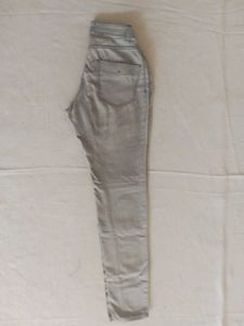 Mid Waist Jeans (Light Grey)