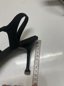 Black rhinestone heels