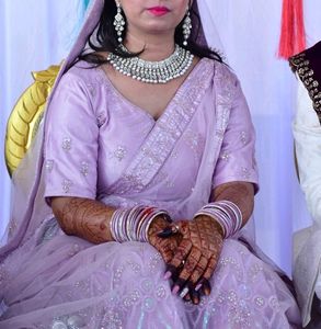 Light Wine Colored Bridal Heavy Work Lehanga