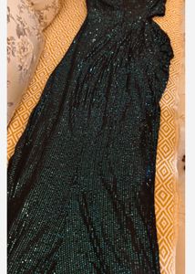 Embellished Green Sequence Dress