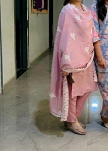 Kurta, Pant And Embroidery Dupatta