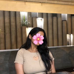 Heart Cutout Cute Top