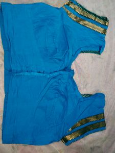 Teal &amp; Gold Embroidered Kurti