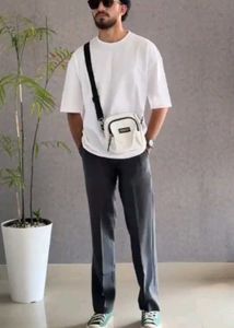 Black Straight Fit Korean Trouser