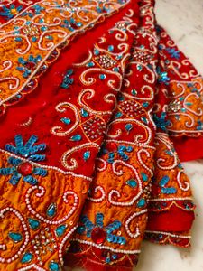 Heavy Work Red ♥️ Saree Wedding Wear 🔥