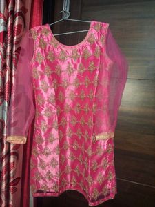 Bright Pink Sharara Suit