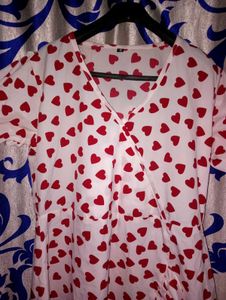 Red Heart Floral Dress