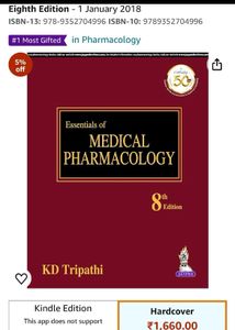 KD Tripathi (KDT) Pharmacology
