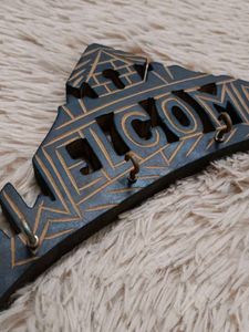 Key Holder Wooden Welcome Hanger