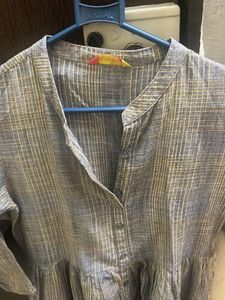 Grey Round Kurta (M) Size