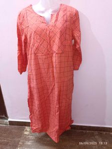 Xl Branded Stylish Orange Kurta